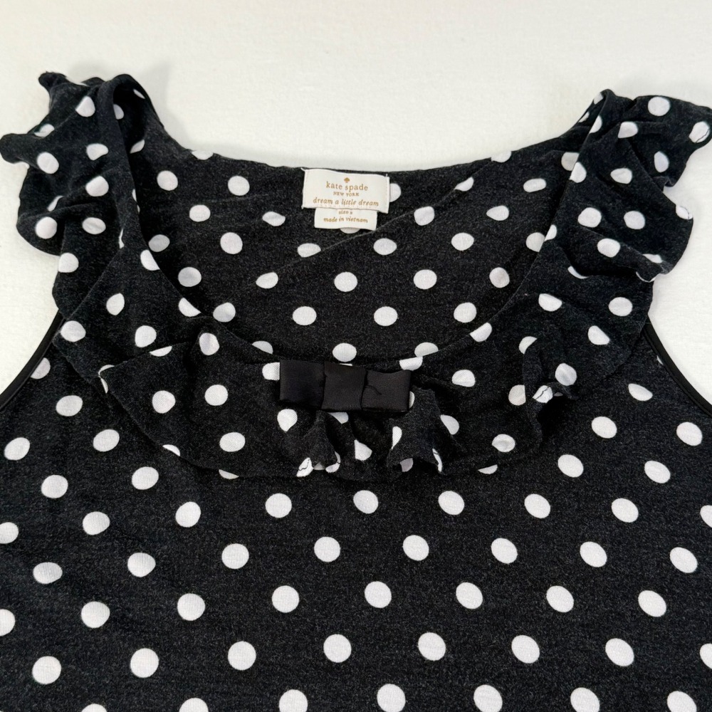 Kate Spade Dream A Little Dream Chemise S Polka Dot Ruffle Bow Nightgown Dress - Picture 8 of 15
